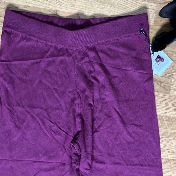 Anne Klein Womens Comfort Pants Wide Leg Stretch Merlot 1X - Picture 3 of 16